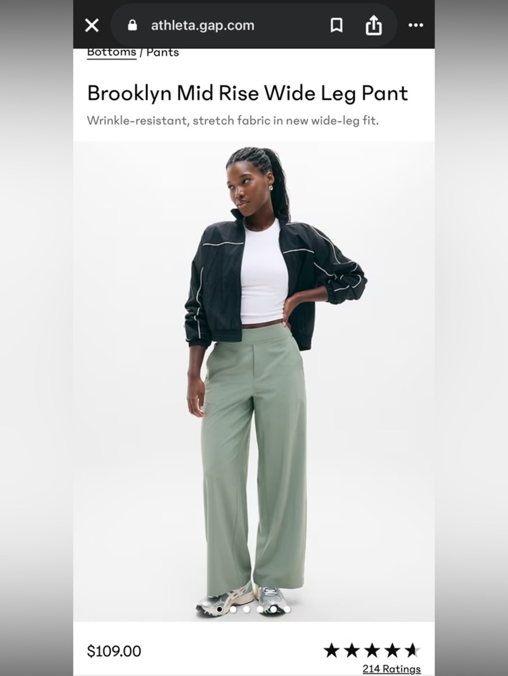 Athleta Brooklyn Brooklyn Mid Rise Wide Leg Pant